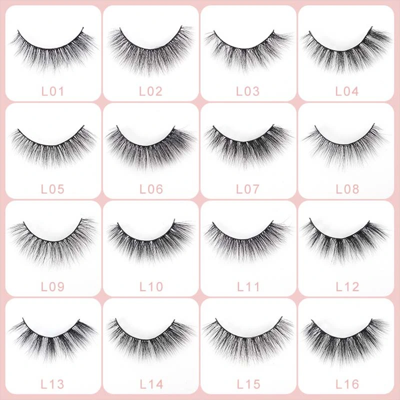 Vegan Cruelty Free Biodegradable Faux Mink Lashes 3D Natural False Eyelash Wholesale Synthetic Fluffy Eyelashes