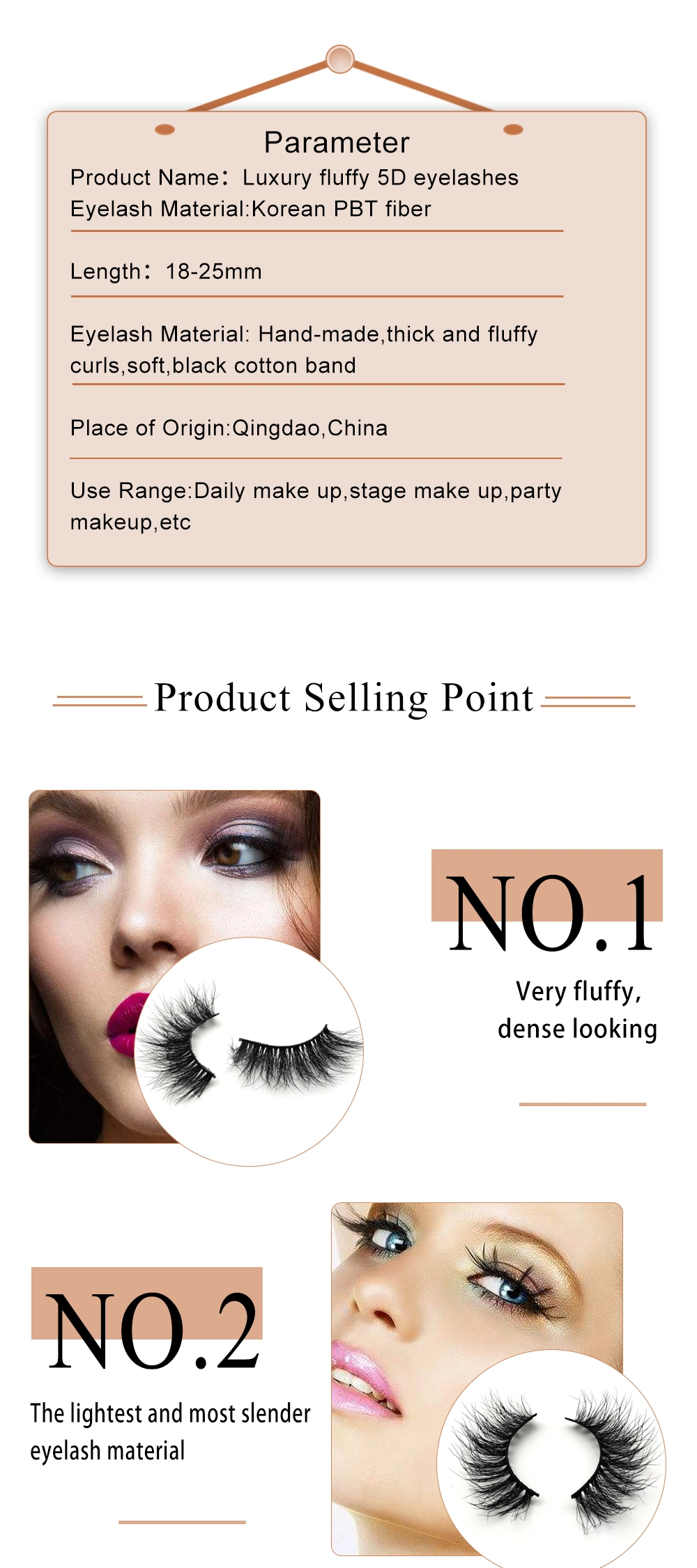 Wholesale 10 Pairs Set Bushy Mink Lashes False Strip Eyelashes