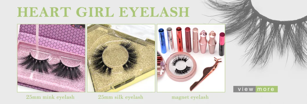 Private Label 25mm Eyelash Packaging Box Custom Lash Vendor False Eyelashes 3D Mink