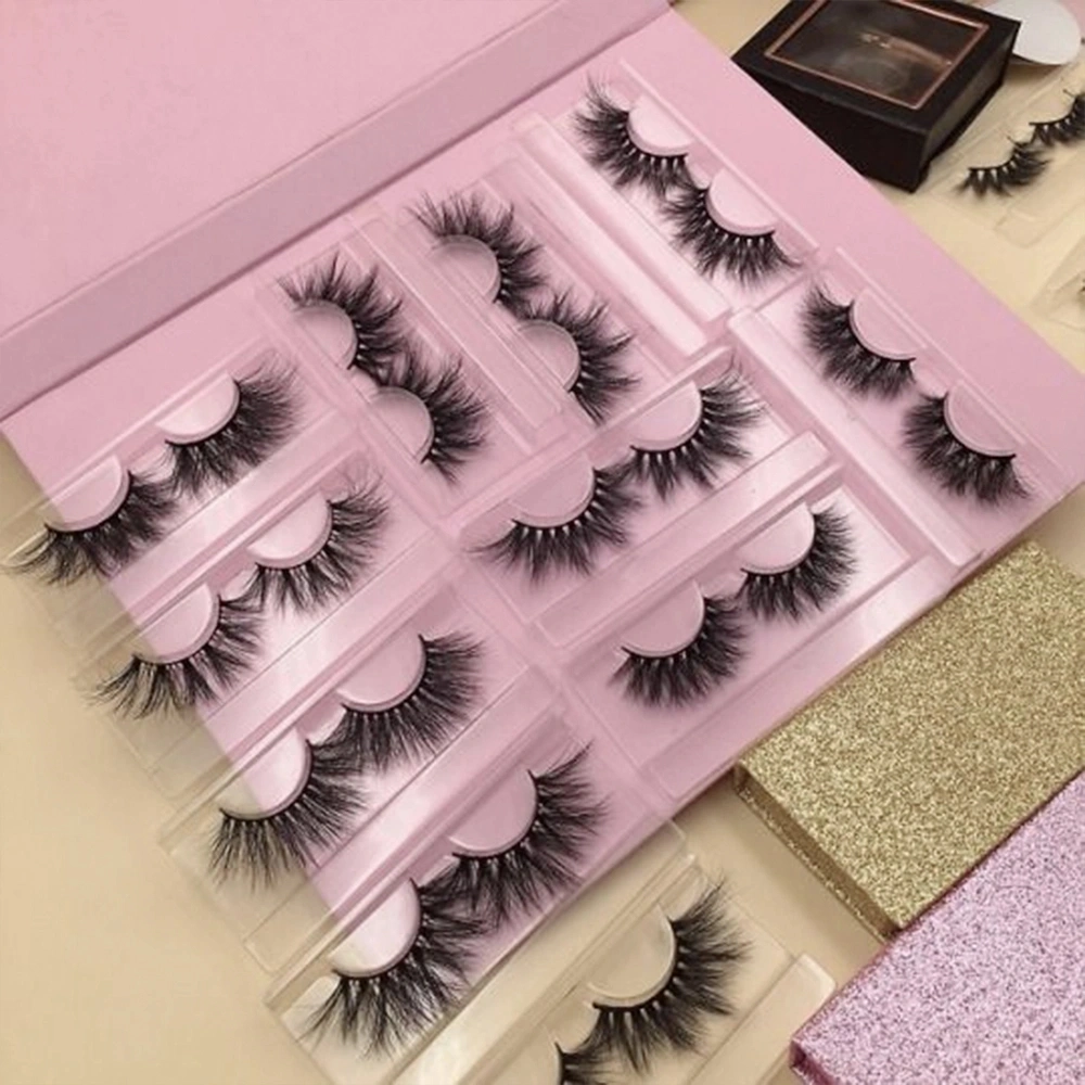 Low MOQ Lashes Vendor 15-25mm Real Mink Fur Eyelashes with Make up for Lash