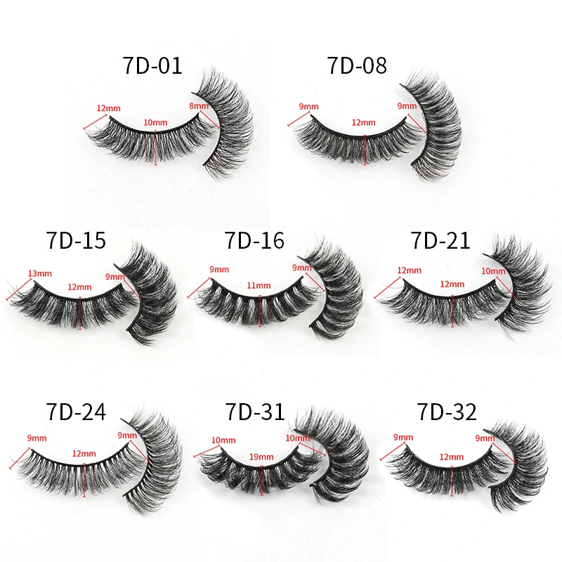 Wholesale False Lashes Handmade Vegan 3D 5D Silk Lashes Faux Mink Eyelashes