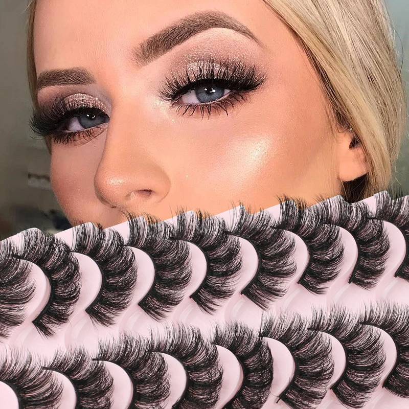 Wholesale False Lashes Handmade Vegan 3D 5D Silk Lashes Faux Mink Eyelashes